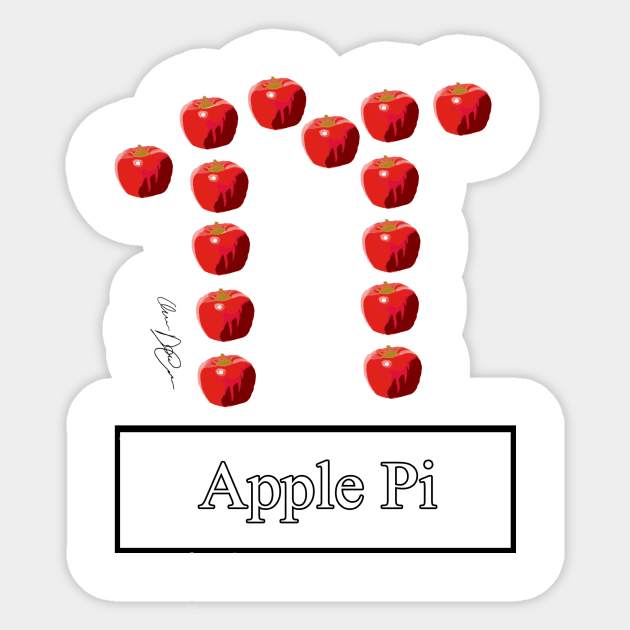 Apple Pi Sticker by geeksversusnerds